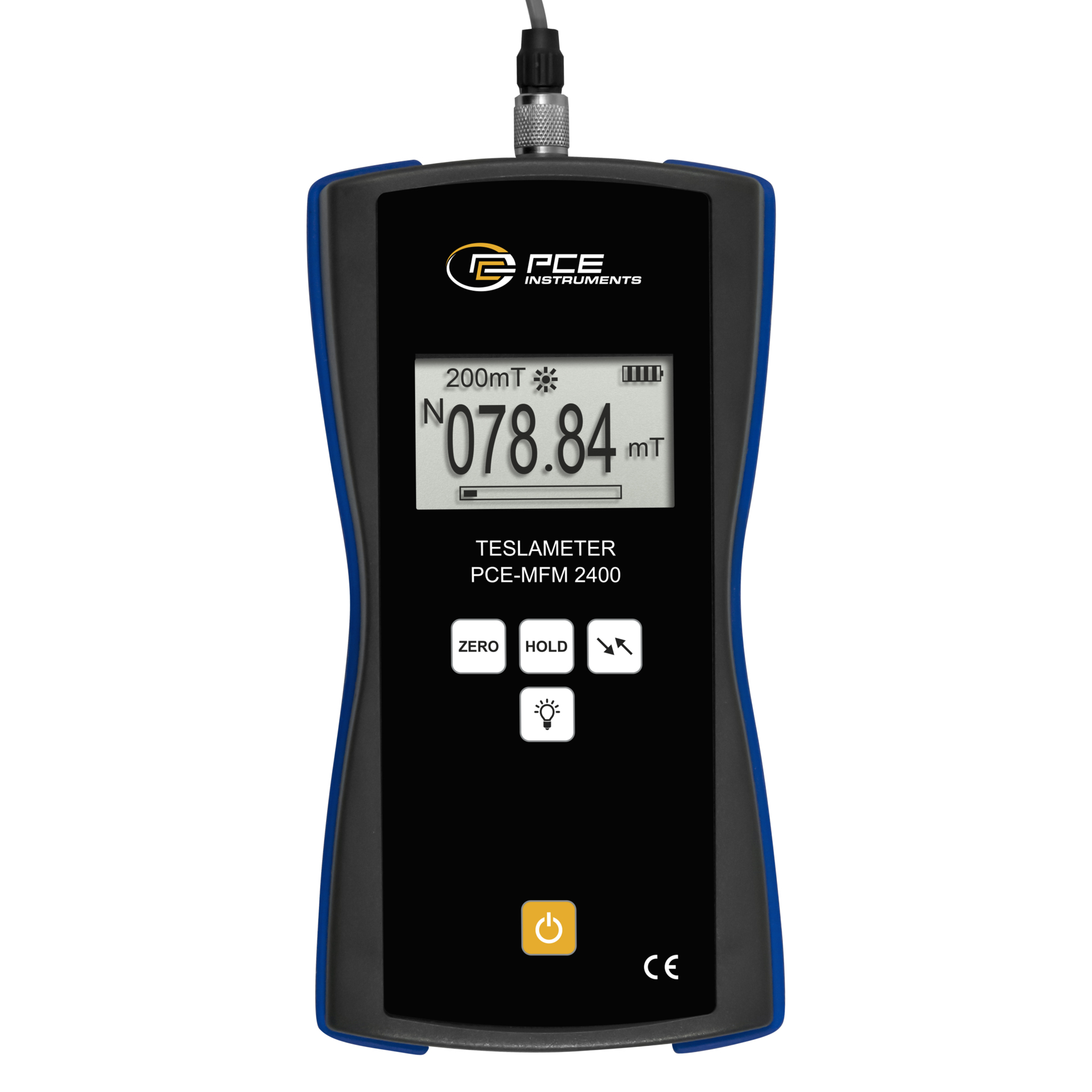 PCE Magnetic Field Meter — 2.4mT Range, 1% Accuracy, Model# PCE-MFM 2400